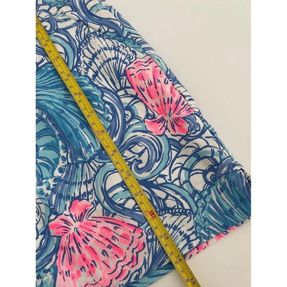 Lilly Pulitzer Nicki Pink Raising Shell Blue Haven Mini Skort Skirt Size 0 XS - Picture 5 of 9